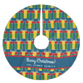 Eigener Weihnachtsbaumrock mit Geschenkboxen Polyester Weihnachtsbaumdecke (Vorderseite)