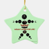 Eigener Weihnachtsweich Keramik Ornament (Hinten)