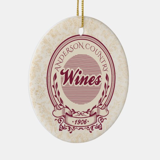 Eigener Weinname Weihnachtsschmuck (Rechts)