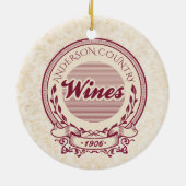 Eigener Weinname Weihnachtsschmuck (Hinten)