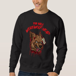 Eigener Werewolf-Kopf Halloween-Kostüm Sweatshirt