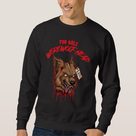 Eigener Werewolf-Kopf Halloween-Kostüm Sweatshirt (Vorderseite)