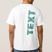Eigener Wert für doppelseitigen Textname T-Shirt (Rückseite)