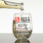 Eigener Wiedersehen-Text der Funny Wine Prescripti Weinglas Ohne Stiel<br><div class="desc">Funny Wine Prescription Family Wiedersehen Custom Text Personalisiert Name Stemless Wine Gläser bietet einen eigenen Text für eine personalisierte Wiedersehen Wein Glas-Verschreibung. Personalisieren Sie diese,  indem Sie den Text in dem dafür vorgesehenen Textfeld bearbeiten. Erstellt von Evco Studio www.zazzle.com/store/evcostudio</div>