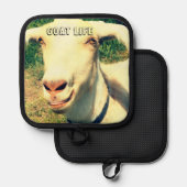 Eigener Ziegenpflasterhalter Topflappen (Vorderseite/Rückseite)