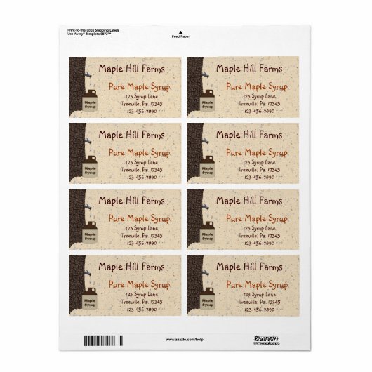 Eigenes Ahornsirup-Firmenzeichen (Vorne)