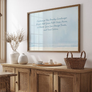 Eigenes Angebot Bibel Verse Strandfarbe hinzufügen Poster