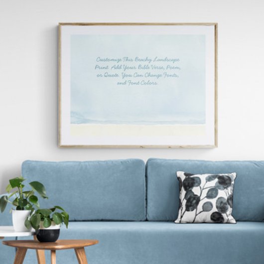 Eigenes Angebot Bibel Verse Strandfarbe hinzufügen Poster