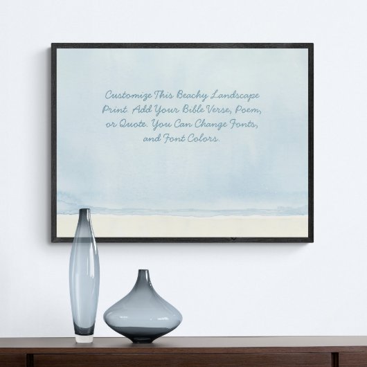 Eigenes Angebot Bibel Verse Strandfarbe hinzufügen Poster