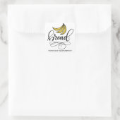 Eigenes Bananenbrot, handschriftlich Quadratischer Aufkleber (Tasche)