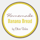 Eigenes Bananenbrot von Runder Aufkleber (Vorderseite)