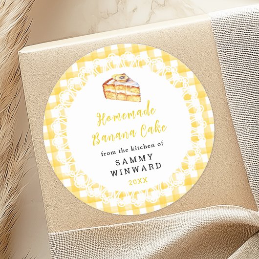 Eigenes Bananenkuchen-Lebensmittel Runder Aufkleber