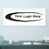 Eigenes Banner in Weiß - eigene Farbe (Messe)