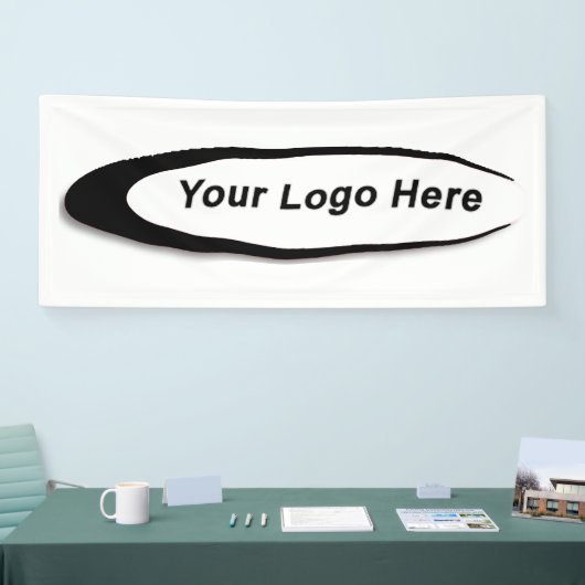 Eigenes Banner in Weiß - eigene Farbe (Messe)