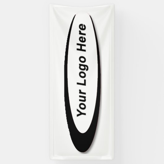 Eigenes Banner in Weiß - eigene Farbe (Vertikal)