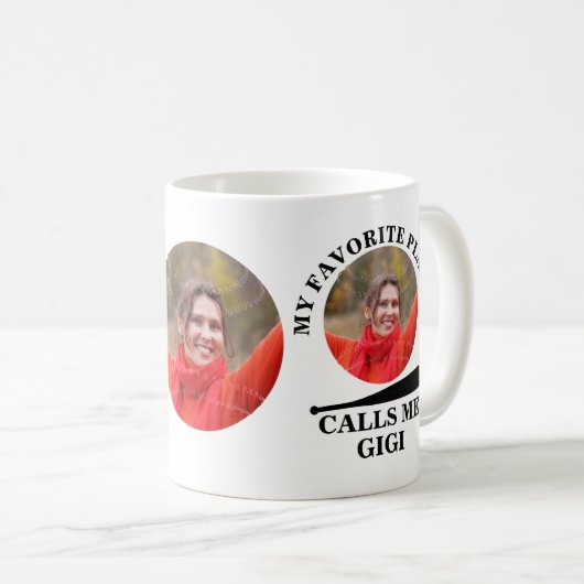 Eigenes Baseball-Foto mein Lieblings-Baseball Kaffeetasse (VorderseiteRechts)