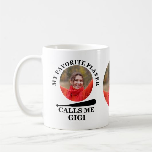 Eigenes Baseball-Foto mein Lieblings-Baseball Kaffeetasse (Links)