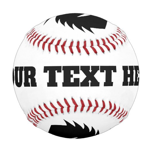 Eigenes Baseballgeschenk mit doppeltem Drachenkopf Baseball (Rückseite)