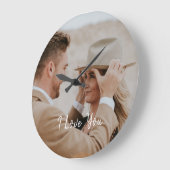 Eigenes benutzerdefiniertes Foto hinzufügen Große Wanduhr (Winkel)