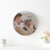 Eigenes benutzerdefiniertes Foto hinzufügen Große Wanduhr (Zuhause)