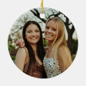 Eigenes benutzerdefiniertes Foto hinzufügen Keramik Ornament (Hinten)