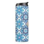 Eigenes Bild, blau-weiß Azulejos Thermosbecher (Nach links gedreht)