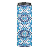 Eigenes Bild, blau-weiß Azulejos Thermosbecher (Rückseite)
