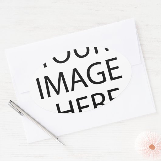 Eigenes Bild hinzufügen Ovaler Aufkleber (Umschlag)