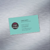 Eigenes Bild mit individuellem Chic Fresh Mint Gre Magnetische Visitenkarte (Beispiel)