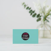 Eigenes Bild mit individuellem Chic Fresh Mint Gre Visitenkarte (Stehend Vorderseite)