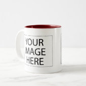 Eigenes Bild oder Text hinzufügen Zweifarbige Tasse (Vorderseite Links)