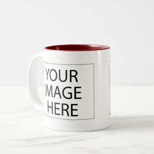 Eigenes Bild oder Text hinzufügen Zweifarbige Tasse (Vorderseite Links)