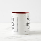 Eigenes Bild oder Text hinzufügen Zweifarbige Tasse (Mittel)
