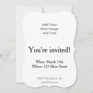 Eigenes Bild und Text hinzufügen Einladung