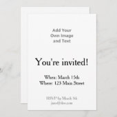 Eigenes Bild und Text hinzufügen Einladung (Vorne/Hinten)