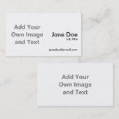 Eigenes Bild und Text hinzufügen Visitenkarte (Vorne/Hinten)