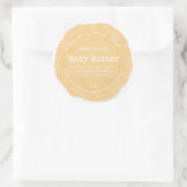 Eigenes Body Butter Gelbes Bio Business-Label Runder Aufkleber (Tasche)