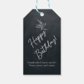 Eigenes botanisches, kundenspezifisches Black Pack Geschenkanhänger (Vorderseite)