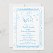 Eigenes Brautparty für das Handgezogene Doodle Einladung (Vorderseite)