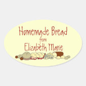Eigenes Brot personalisieren Ovaler Aufkleber (Vorderseite)