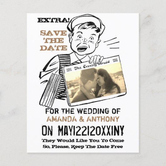 Eigenes Budget Save the Date kundenspezifisches Fo Flyer (Vorne)