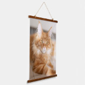 Eigenes Chat-Foto hinzufügen Wandteppich Mit Holzrahmen (Gewinkelt)