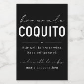 Eigenes Coquito-Flaschenetikett Weinetikett (Einzelnes Label)