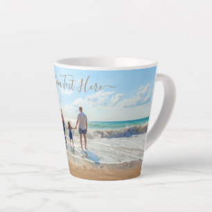 Eigenes Design - Benutzerdefiniertes Foto und Text Milchtasse