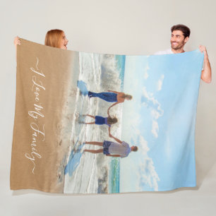 Eigenes Design Foto Text I Liebe Meine Familie Fleecedecke