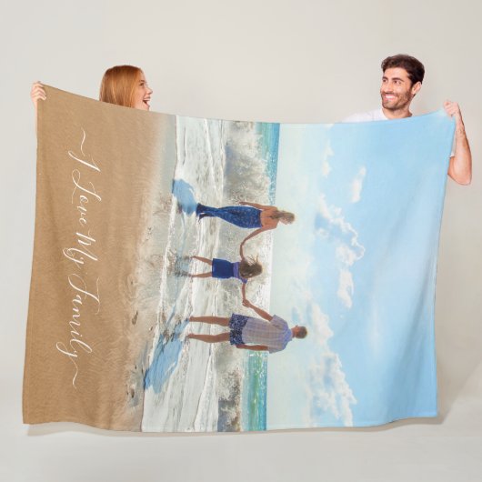 Eigenes Design Foto Text I Liebe Meine Familie Fleecedecke (Beispiel)