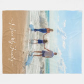 Eigenes Design Foto Text I Liebe Meine Familie Fleecedecke (Vorderseite (Horizontal))