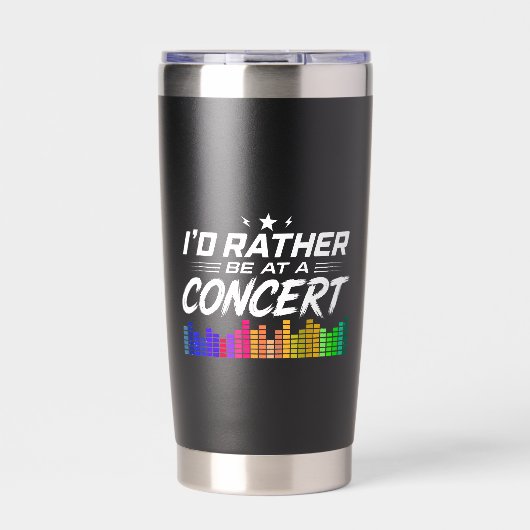Eigenes Design: Lieber Wäre Ich Auf Einem Konzert Thermobecher (Vorderseite)