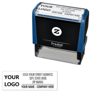 Eigenes Design mit Briefmarke der Logo-Adresse Permastempel