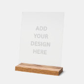 Eigenes Design mit Holzblock 8" x 10" Acrylschild (Winkel)